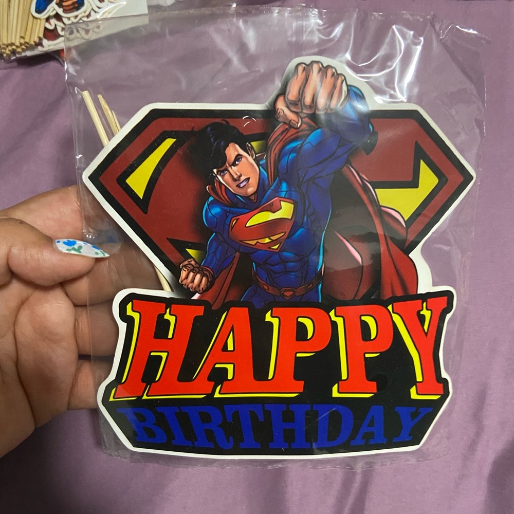 Superman Happy Birthday Party Decoration